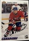 Stephan Lebeau Montreal Canadiens autographed card (1992-93 Upper Deck #261) — photo 1