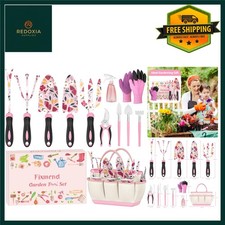 Elegant Floral Gardening Hand Tools Set,  Gift Kit for Women, 12 Pcs