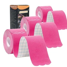 3 Rolls Precut Kinesiology Tape Strips Cotton Athletic Sport Tape Muscle Support