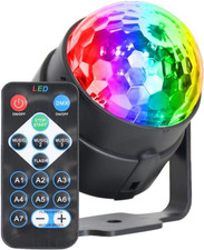 RGB LED Disco Party Light for New Year, Remote Sound Control DJ Strobe Lamp