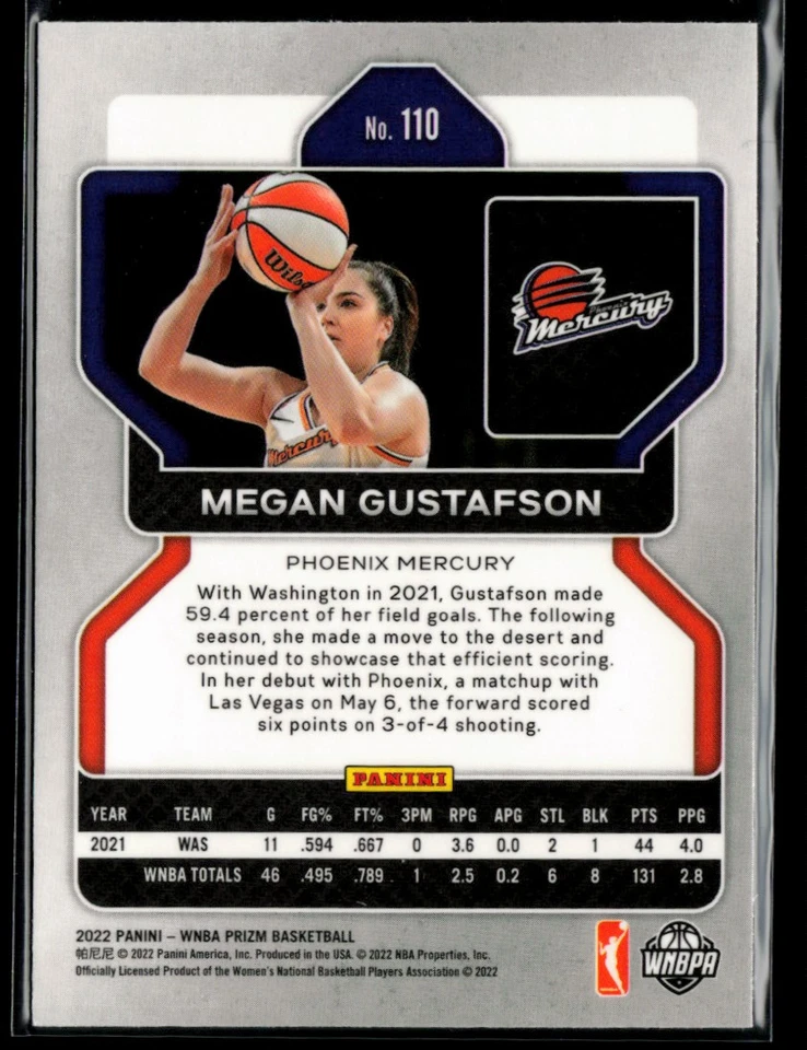 2022-23 Panini Prizm WNBA #110 Megan Gustafson - Image 2 of 2