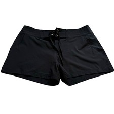 LA BLANCA Black Lace Up Swim Board Shorts Women's Size Large