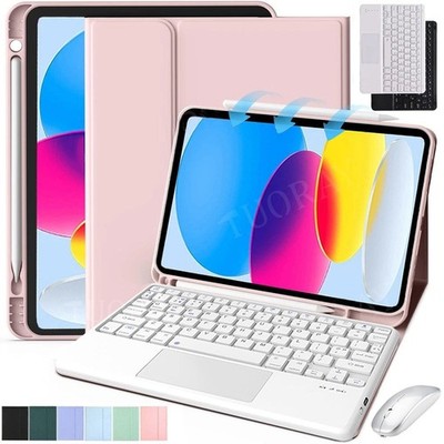 Für iPad 10/11. Generation A16 2025 11'' 10,9'' Schutzhülle mit Touchpad Tastatur