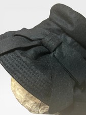 Vintage Union Made USA Black Felt Cloche-Style Bucket Hat