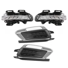 For 2015 2016 Chevy Cruze LED DRL Driving Light Fog Light Cover Bezel Left Right