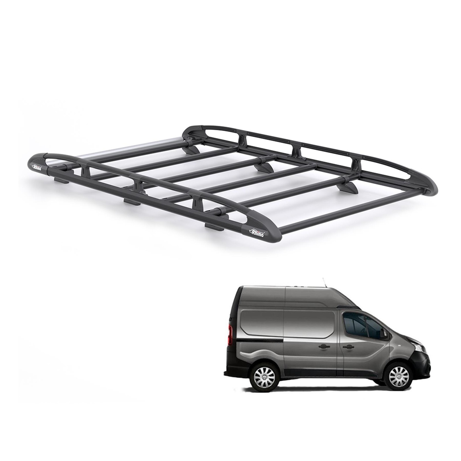 Nissan NV300 Roof Rack for 2016-2021 Short, High Roof - Rhino (Black)