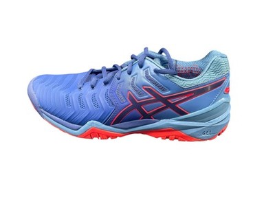 ASICS Men Sneaker Tennis Sports Gel-Resolution 7 E701Y-400 Blue Print Size 8.5 M