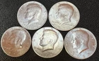 Lot of 5 UNC John F Kennedy Half Dollars 1976 1977 1978 1979 1980 202B 205 RS