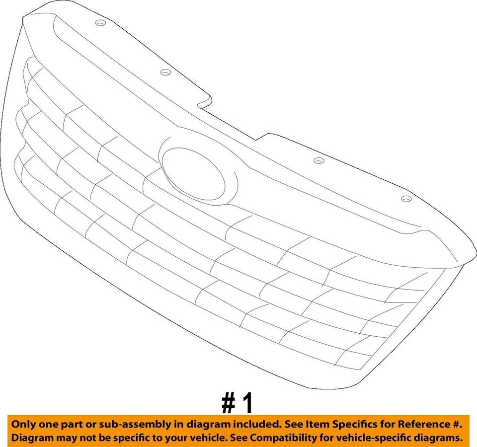2008-2014 斯巴鲁 Tribeca 前格栅保险杠不包括 WXE6F — 第 3/3 张图片