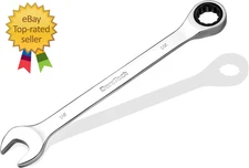 DURATECH 1/4" Ratcheting Combination Wrench, SAE, 72-Tooth, 12-Point, CR-V Const