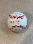 Bob Feller signed OML baseball w/HOF 62, Triple Crown 1948, 107.9 MPH * Beckett