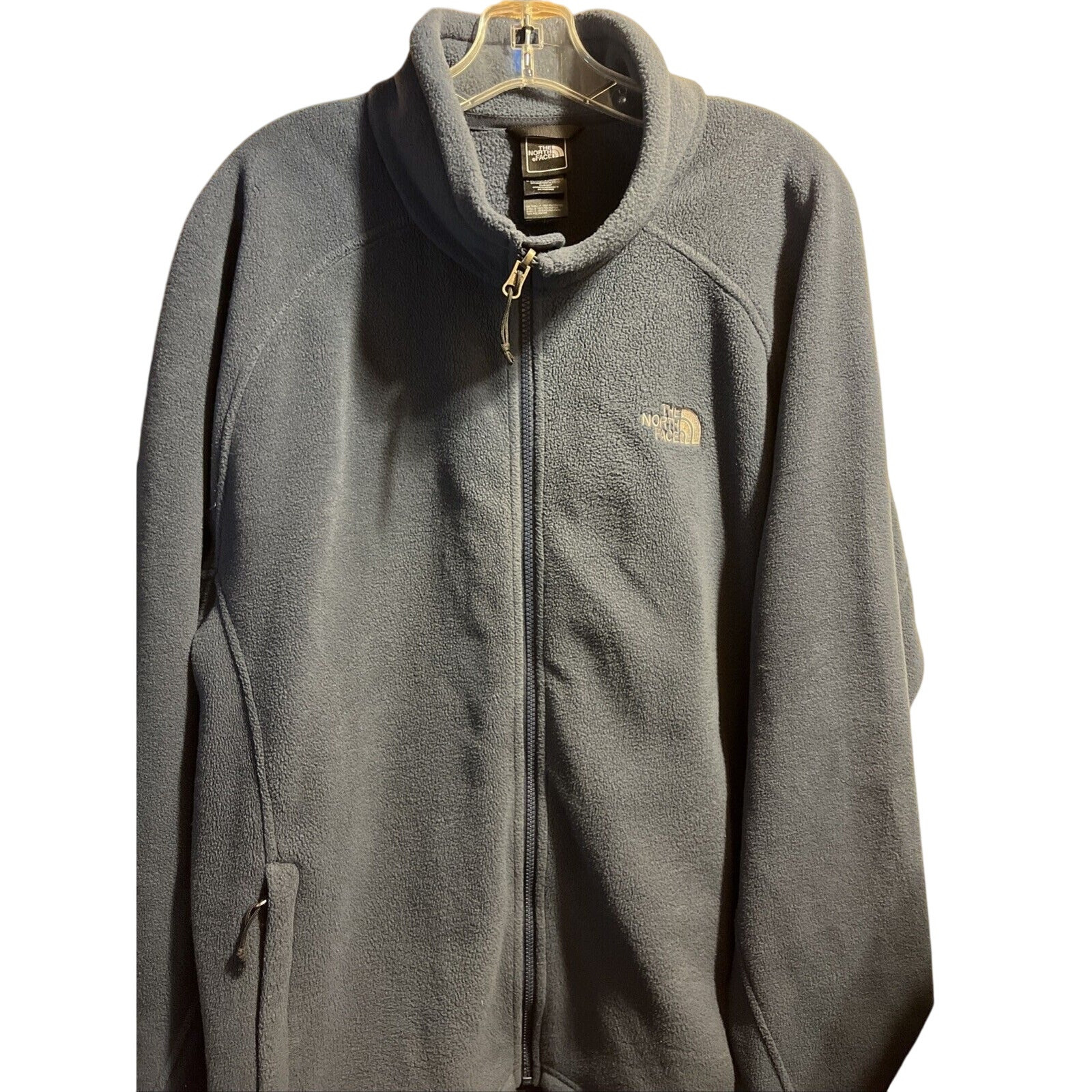 The North Face Men’s XL Blue Long Sleeve Full Zip Polyester Fleece Jacket Travel