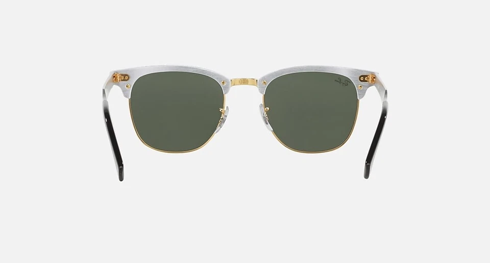 BRAND NEW Ray Ban Clubmaster Aluminum RB3507 137/40 RARE Polished Silver Mirror - Image 3 of 4