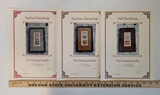 LOT OF 3 The Nutmeg Needle SAMPLINGS Sampler Cross Stitch Pattern Leaflets