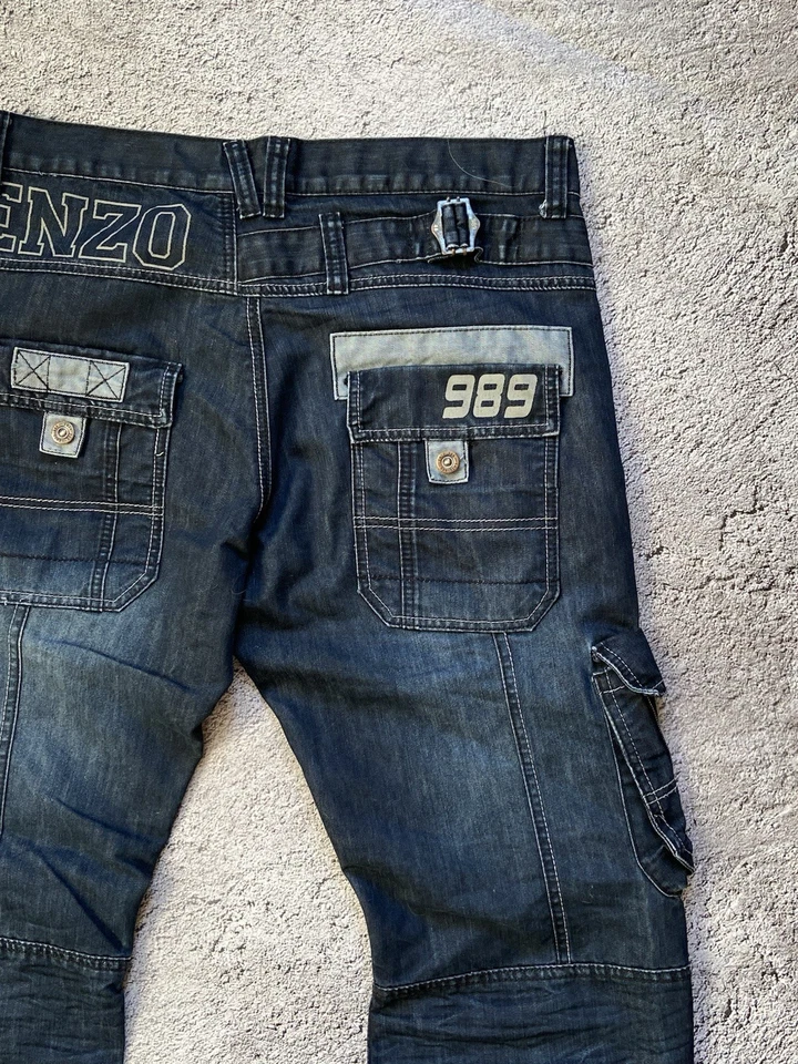 Jeans cargo militares estilo japonés vintage Streetwear vanguardista años 90 Y2K Foto 3 de 4