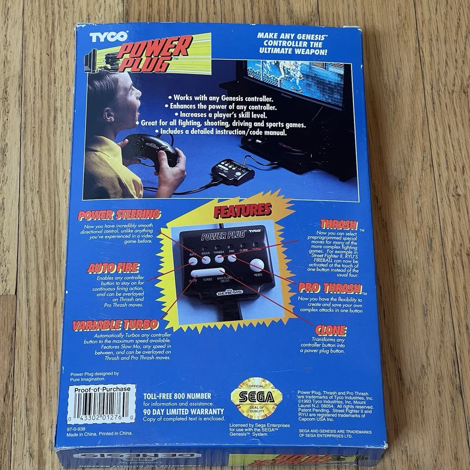 Sega Genesis "TYCO" POWER PLUG New in Opened Box - Image 4 of 4