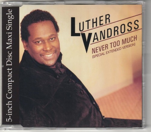 Luther Vandross Never Too Much Remix CD UK Limited Edition Rarity