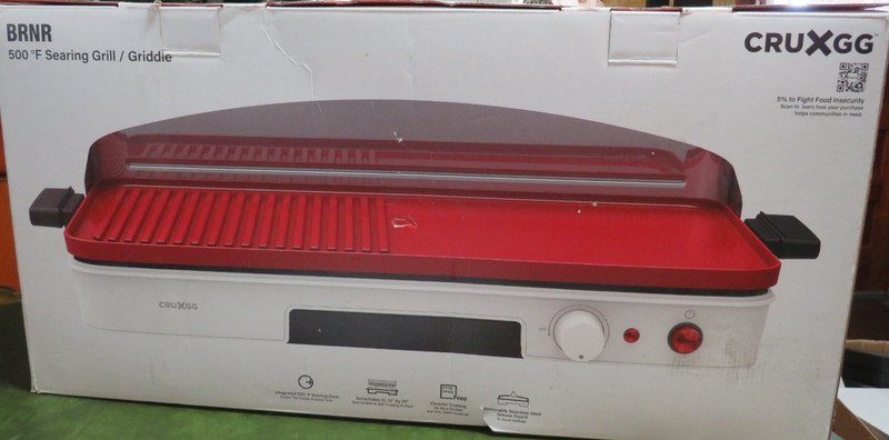 BRNR 500 Degree F Searing Grill/Griddle 1500Watt double heater