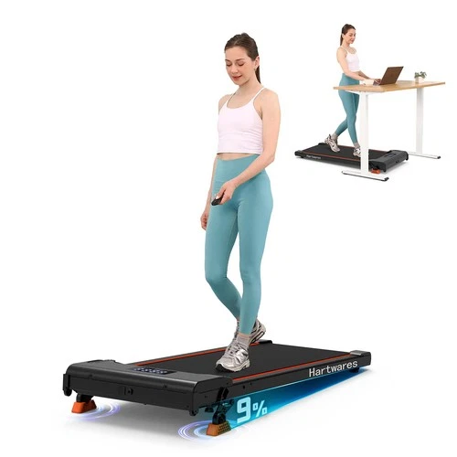 Walking Pad Treadmill with Incline, Under Desk Treadmills for Home Office Sma...