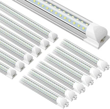 12Pcs 8ft Led Shop Light Fixture 72w 6000k Garage Ceiling Utility Led Tube Light