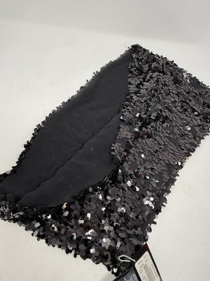 Bebe black sequin scarf