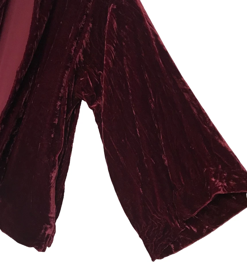 Chaqueta de Terciopelo Roja Corta Mediana GAP Manga 3/4 Cuello Frontal Abierto Bolsillos Forrados Foto 4 de 4