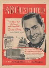 Magazine Ad - 1948 - Chesterfield Cigarettes - Tyrone Power