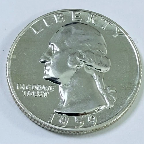 1959-P Washington Quarter- 90% Silver- Choice Gem Uncirculated Coin #7277