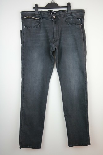 REPLAY ANBASS COIN ZIP Men's Slim Fit Stretch Black MB914 Jeans,W36 L32 RRP  £145 | eBay
