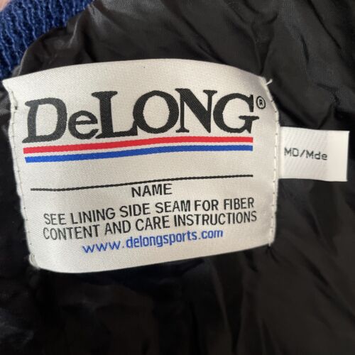 Vintage DeLong Sz. M Varsity Letterman Jacket Red Wool Leather Sleeves NWT - Picture 6 of 6
