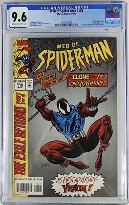 Web of Spider-Man 118 CGC 9.6 🕷️ 1st Ben Reilly Scarlet Spider