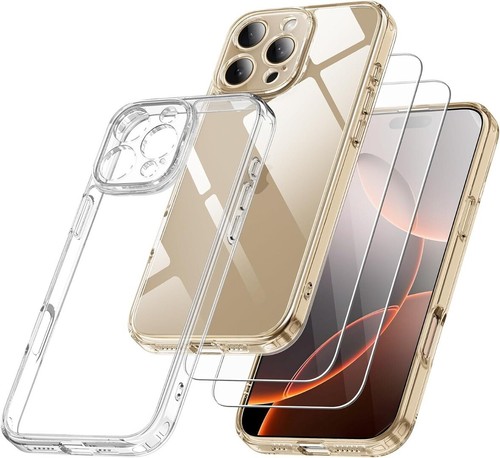 Étui Pour IPHONE 16PROMAX / 16PLUS/15/14/13 Transparent Chocs Bague Gel Coque - Photo 6 sur 12