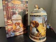 ANHEUSER BUSCH BUDWEISER Stein Hunters Companion Series BEAGLE 1995