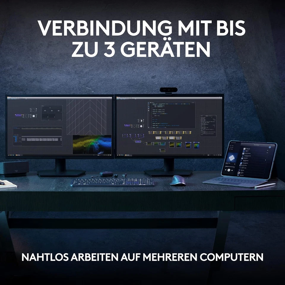 Logitech MX Keys kabellos-Tastatur für Windows BELEUCHTET Wireless - DEUTSCH #4 - Bild 4 von 4