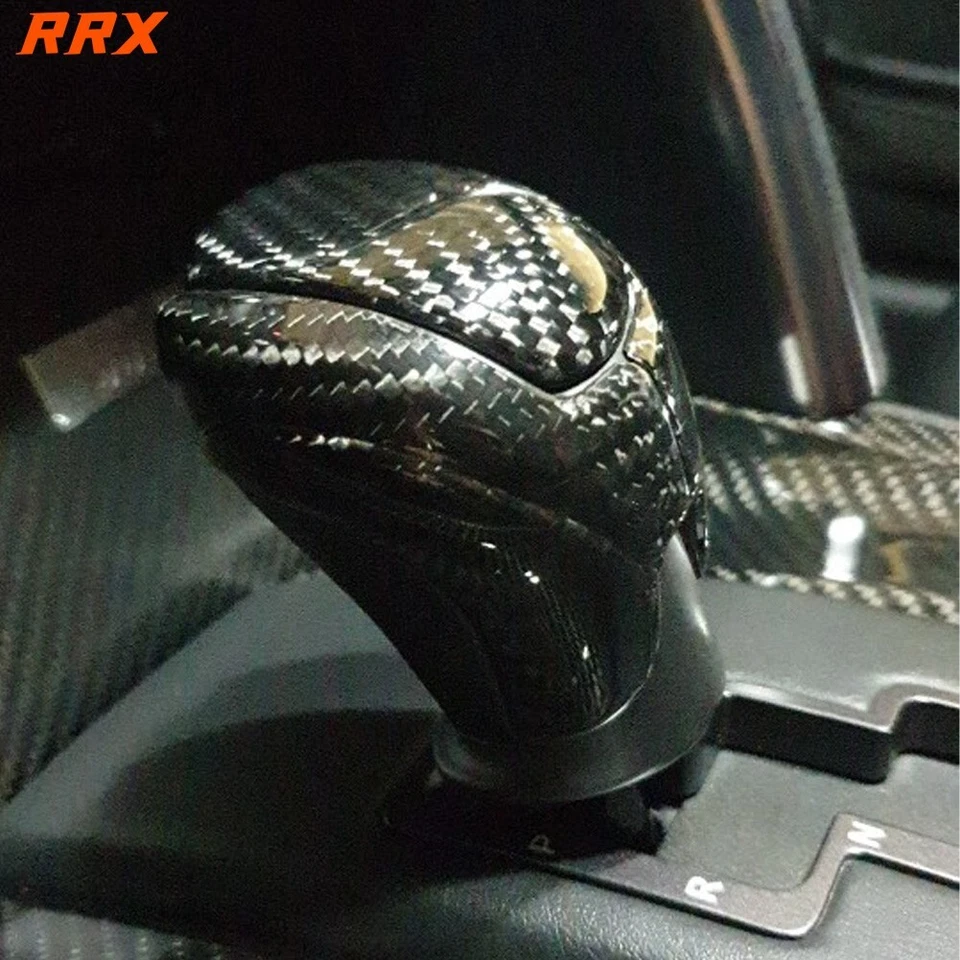 Cubierta de perilla de cambio de marchas de consola de fibra de carbono real 4 piezas para Nissan GTR R35 2008-16 Foto 2 de 4