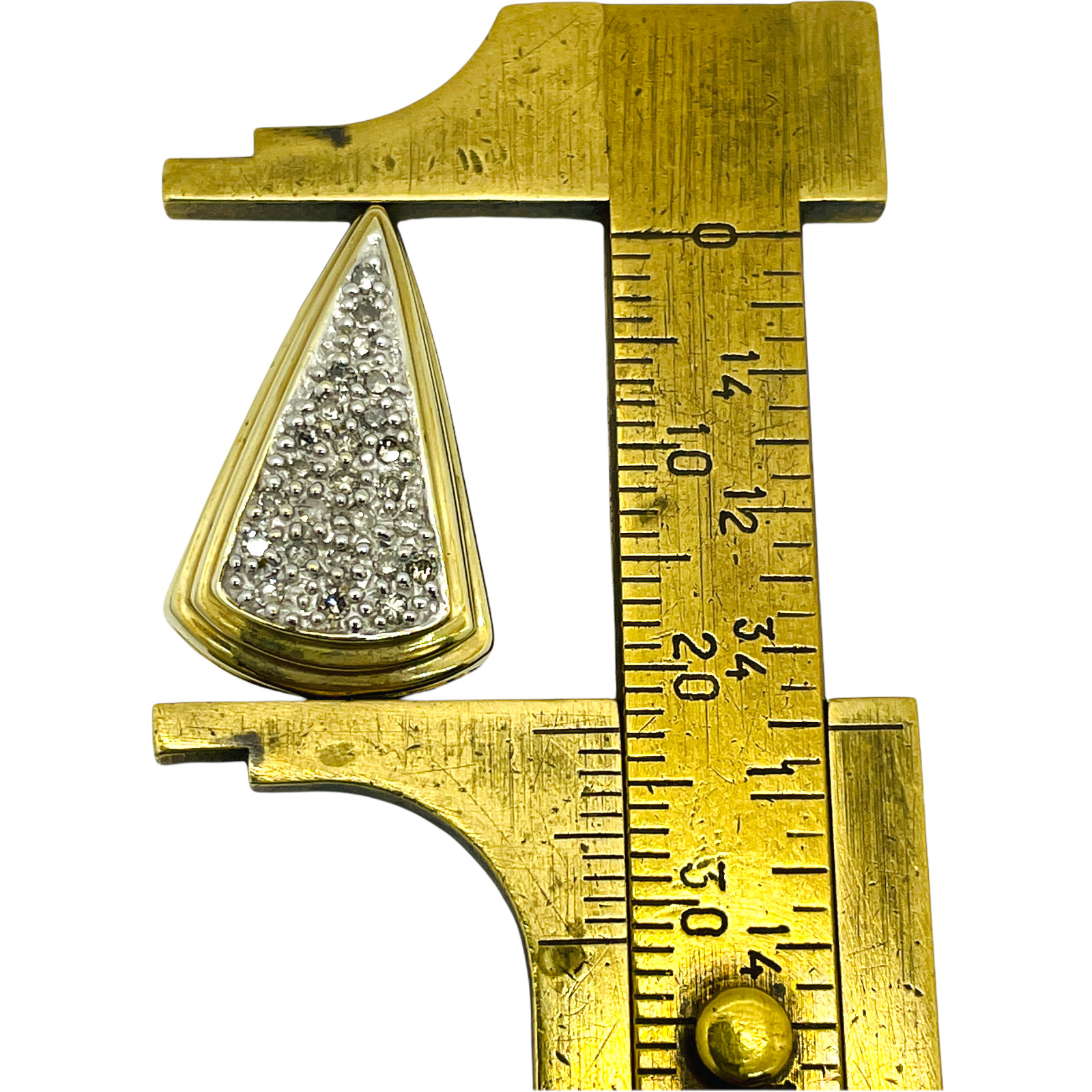 Solid 10k Gold Diamond Cluster Slide Pendant 3.00… - image 6