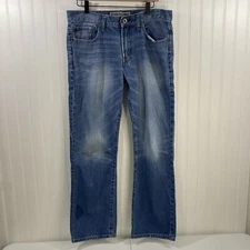 Express Jeans Men 33 x 32 Blue Jeans 100% Cotton Kingston Classic Fit Boot Cut