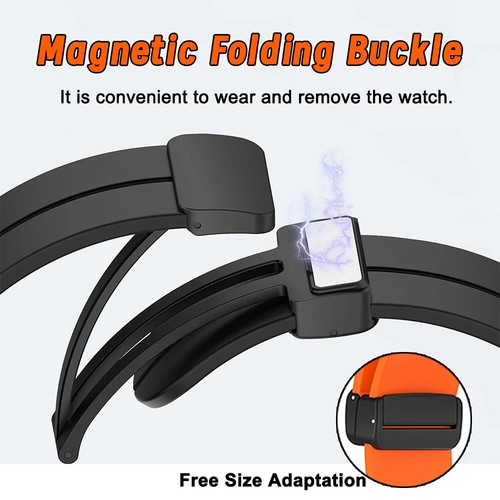 Für Samsung Galaxy Watch Ultra 47mm Magnet Armband Strap Silikon Wistband - Bild 6 von 12