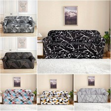 3D Geometric Cracks Sofa Covers Elastic Settee Stretch Slipcover Couch Protector