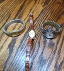 Vintage Lot Of 3 Ladies Watches Timex- 1 working, 2 untested