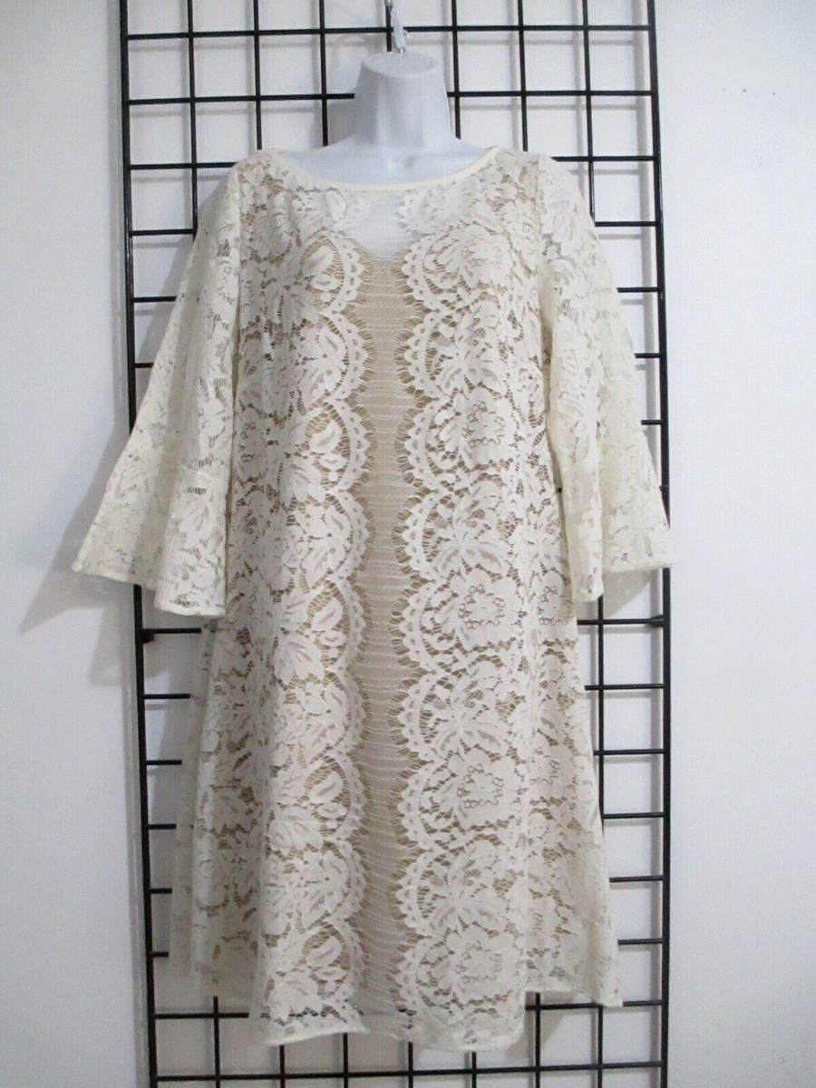 lane bryant white lace dress 