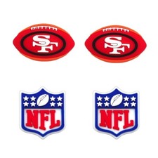 NFL San Francisco 49ers Football Team For Crocs Shoe Charms Jibbitz - 4 pieces