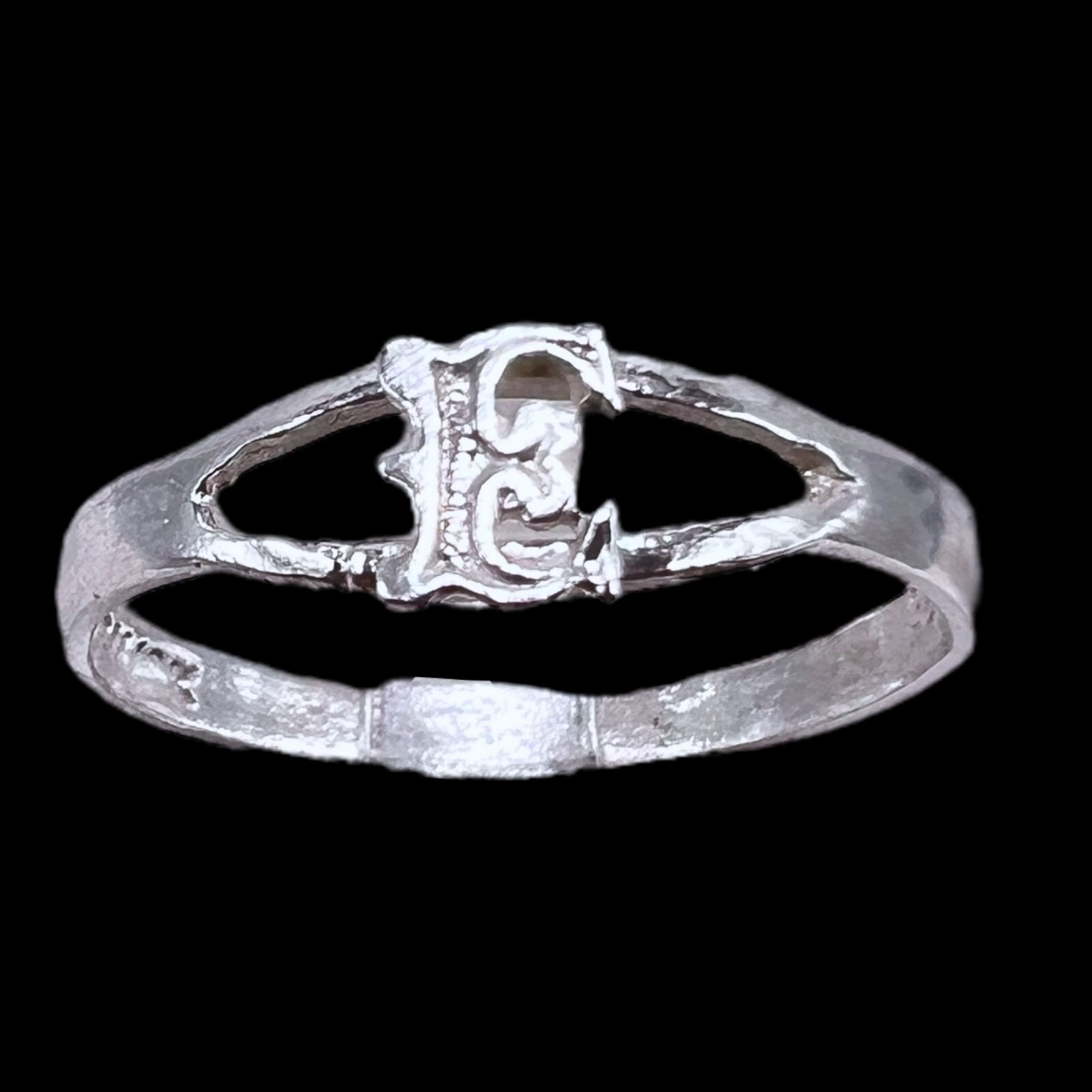 Initial Letter E Ring 925 Sterling Silver Child P… - image 6