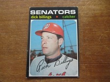 1971 TOPPS DICK BILLINGS #729 SENATORS HIGH NUMBER HIGHER GRADE NO CREASES