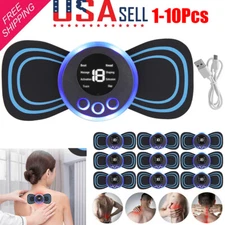 Portable EMS Electric Neck Back Massager Cervical Massage Patch Stimulator Lot
