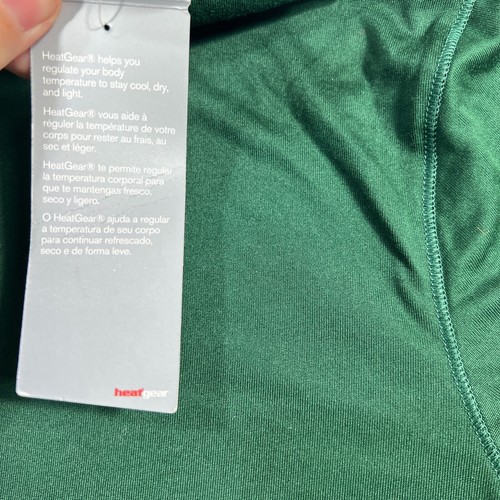 NWT Under Armour Boys Youth XL Heat Gear Green Short Sleeve Shirt Football Base - Picture 3 of 9