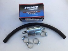 Universal 38 Metal Fuel Filter With 1 Hose And Clamps Universal 38 Metal Fuel Filter With 1 Hose And Clamps