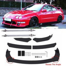 For Acura Integra Gs-r Front Bumper Lip Splitter Diffuser W Strut Rods Body Kit