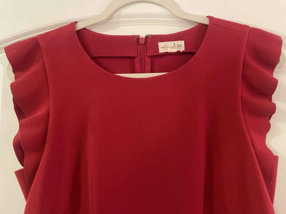 Maison Jules Ladies Sleeveless Dress Red Size Small - Image 3 of 4