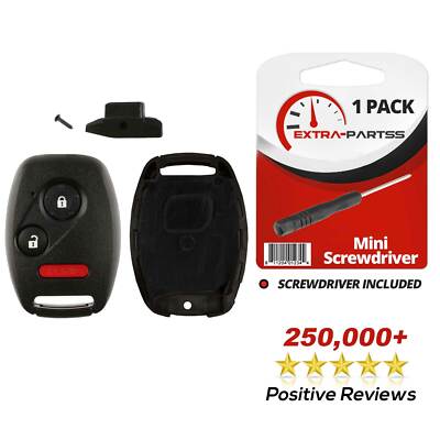 Car Key Fob 2007-2010 Honda Civic EX Remote Key Fob Uncut Shell Case - Black, No Programming Needed (Replacement Housing) Honda Civic Key Fob Shell - Foto 11